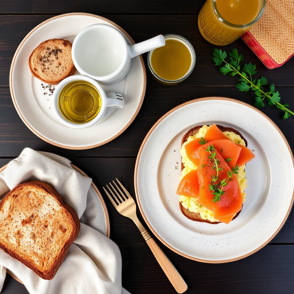 Eggs & Salmon Toast